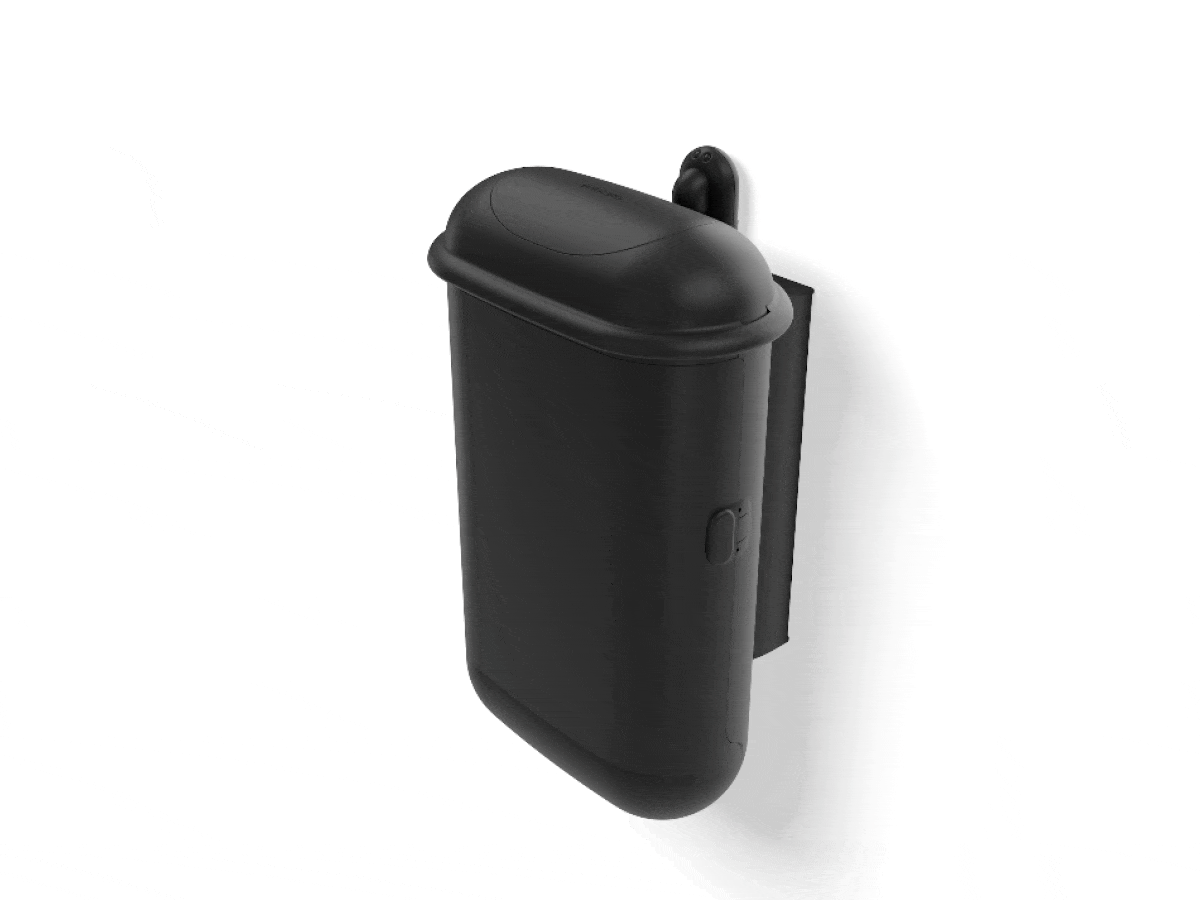 Pod Petite Auto sanitary disposal animation - Black colour unit