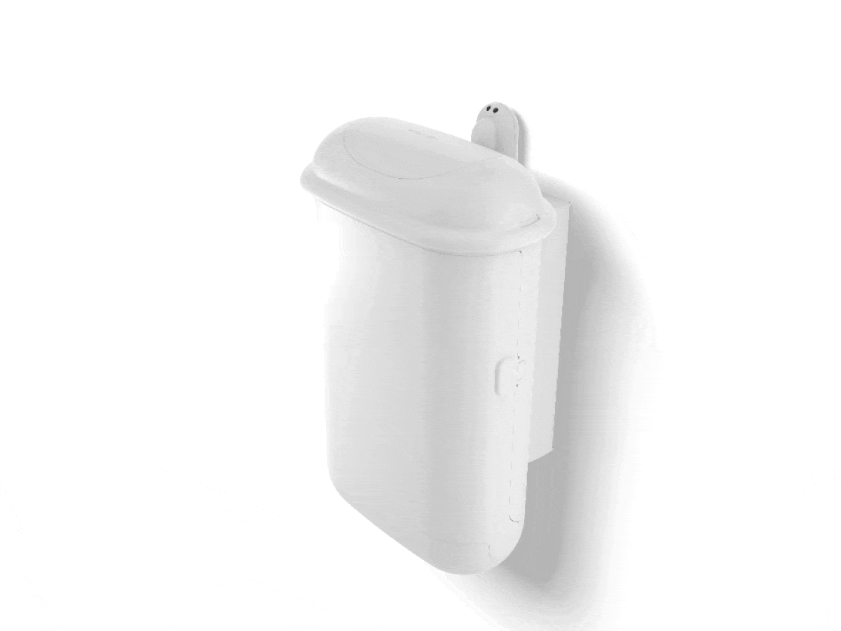 Pod Petite Auto sanitary disposal animation - White colour unit