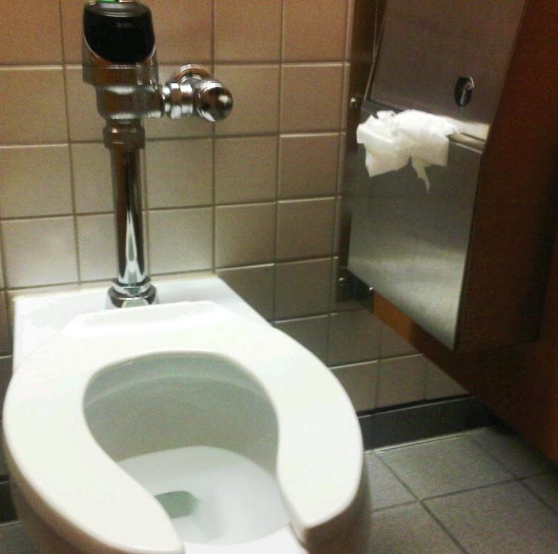 Dirty sanitary bin