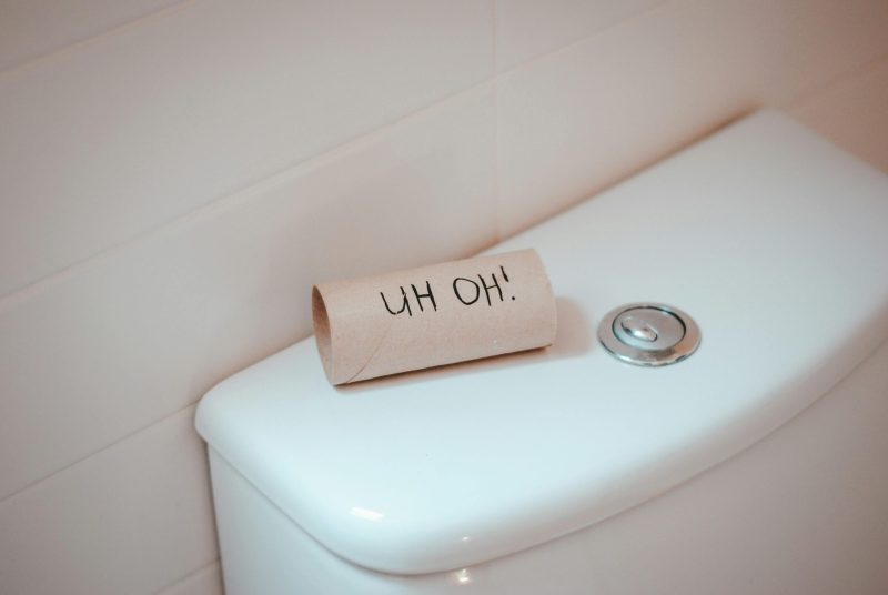 No toilet paper