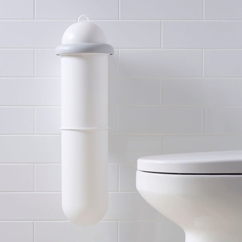Pod Classic Manual white sanitary unit installed on white tiled wall